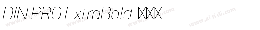DIN PRO ExtraBold字体转换